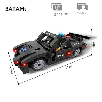 

Model building kits Compatible with city building block city Police station Swat car 277 pcs 1 Bricks minfigures toys