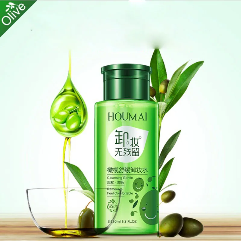 

New Olive Makeup Remover Water Gentle Cleansing Face Eye And Lip Makeup Remover Convenient Travel Sample Cleansing Oil