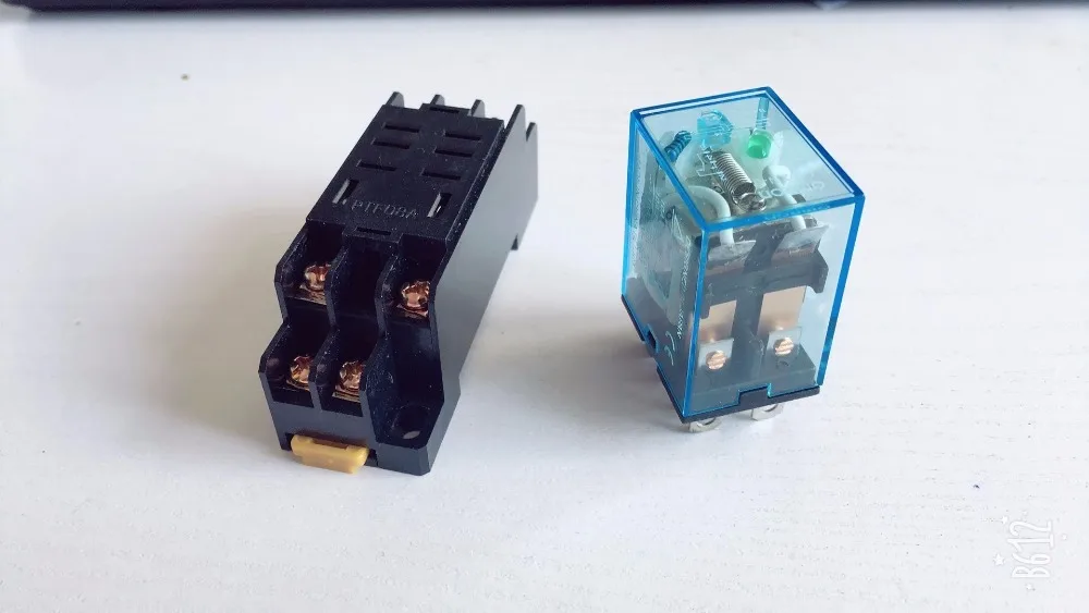 2 Set 12V/24Vdc,Ac110V/220V Bobina Relè Di Potenza Dpdt Ly2Nj Hh62P-L Jqx-13F 10A Con Zoccolo Di Base