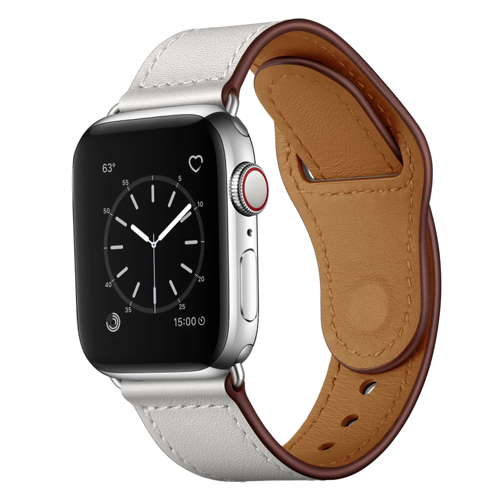 Кожаный сменный ремешок для Apple Watch 4 44 мм 40 мм ремешок для браслета iWatch Smart аксессуары серии 1 2 3 42 мм 38 мм