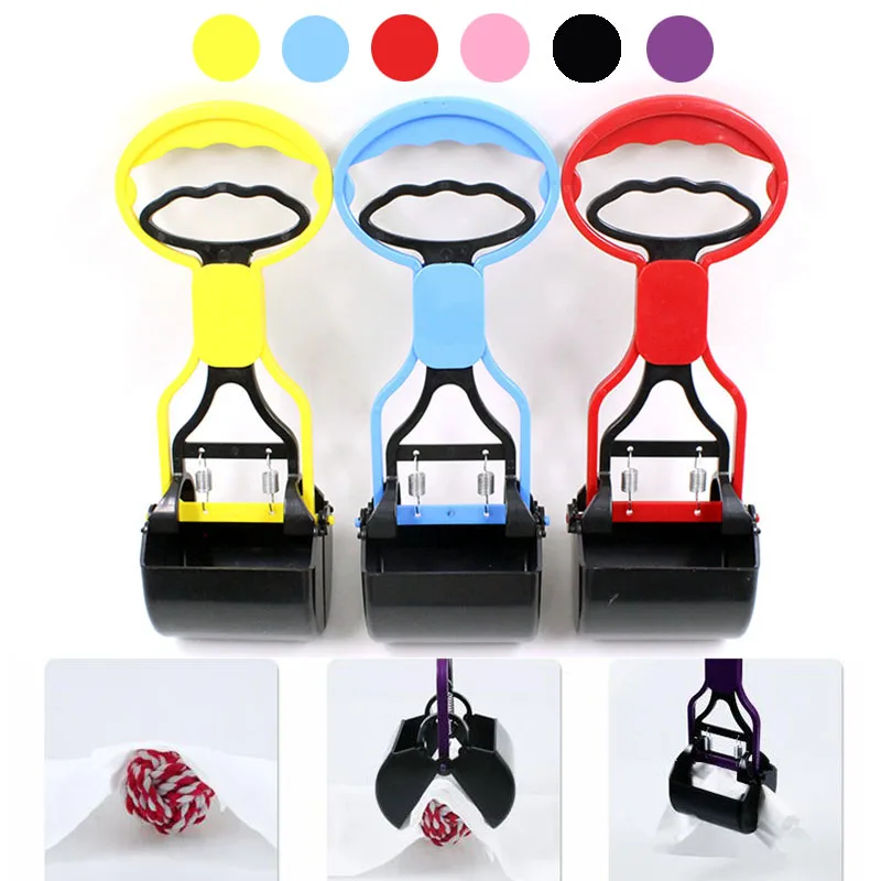 HOT Cat Dog Pooper Scooper Waste Easy Pickup Walking Pet Puppy Poo Poop Grabber Picker Cleaning Tool NDS66