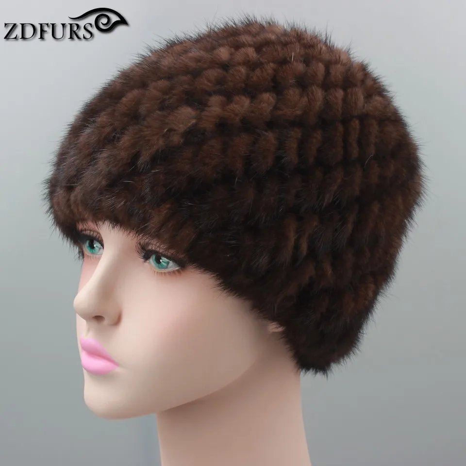 

2016 Hot Sale Winter Mink Fur Hat Women Genuine Fur Pineapple Caps for Russian BeaniesFashion High Quality Thick Warm Fur Hats