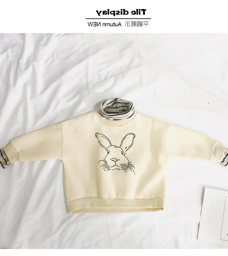 Зимний бархатный свитер для маленьких девочек, теплые свитера из 2 предметов, детские пальто с кроликом для девочек, верхняя одежда