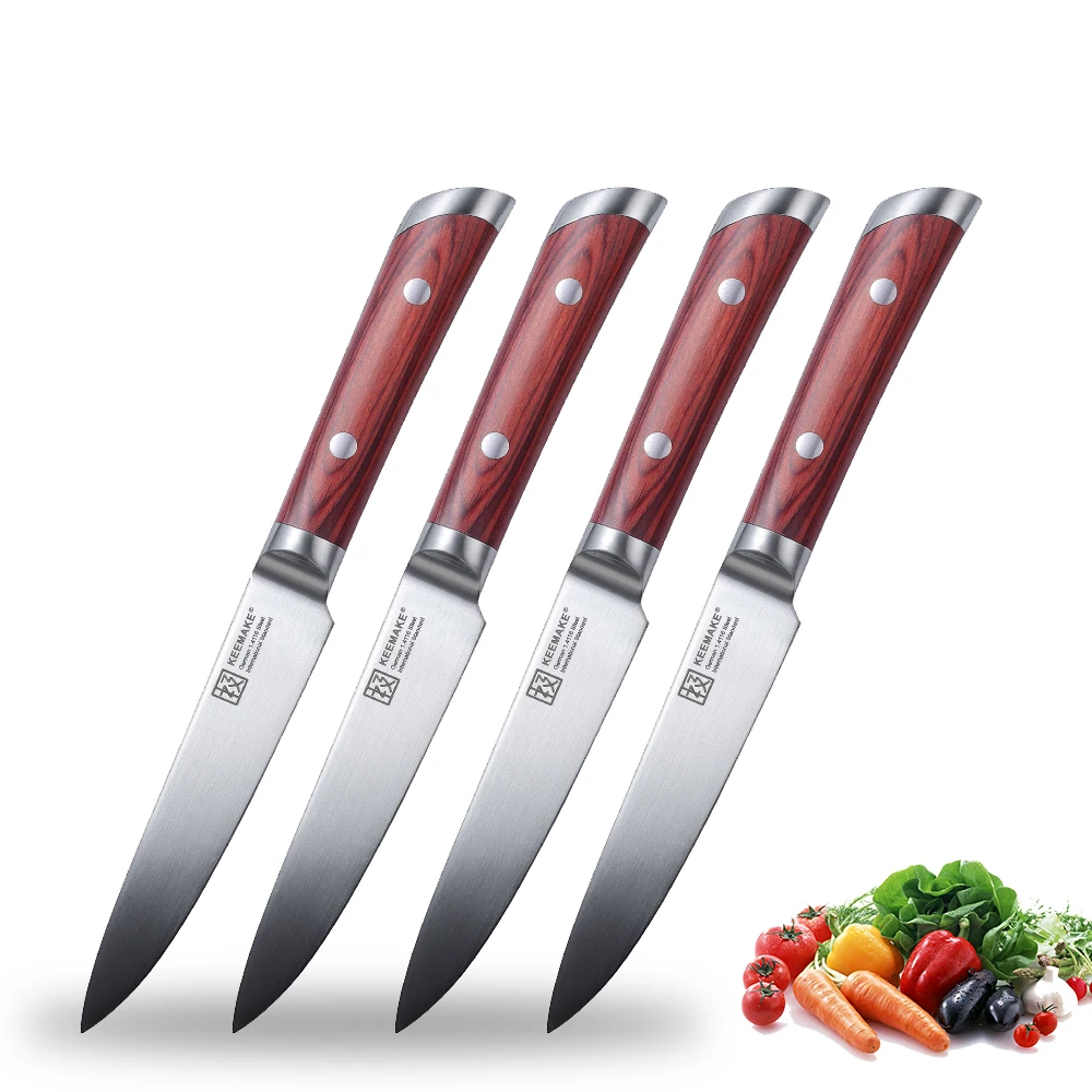 

SUNNECKO Gift Box Packaging 4pcs Steak Knives Set with German 1.4116 Steel Blacke Chef's Meat Slicing Cook Cut Kitchen Knife Set