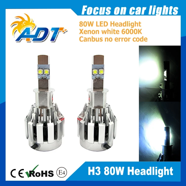 40 Вт 6000LM LED H3 H3C Автомобильная фара противотуманная 6000K для AUDI A3 Buick Лакросс Audi A8 Ford