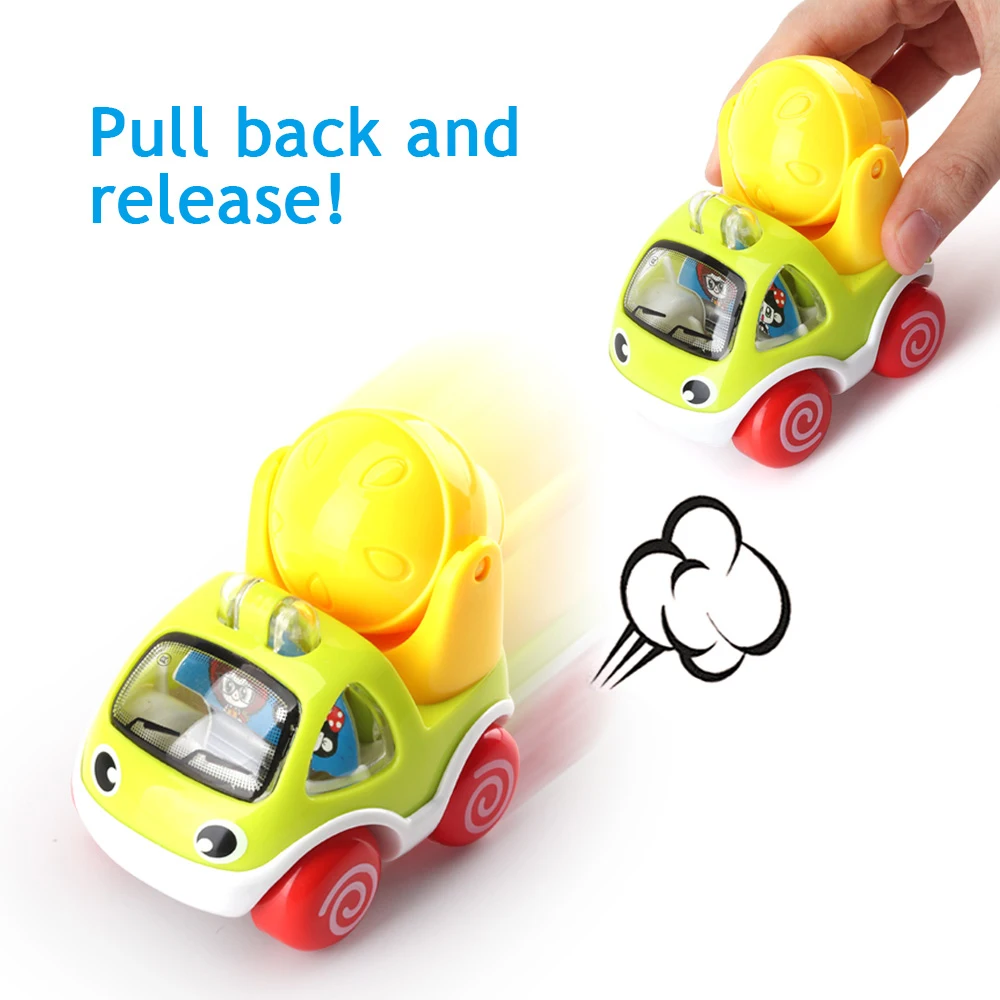 Cars Toys For 1 2 3 Years Old,AmyBenton Pull Back And Go Vehicles Set,Mini Vehi