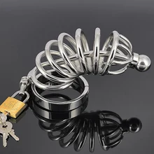 long Stainless steel CB6000 chastity device male cage penis plug Urethral sound tube probe bondage belt sex toy