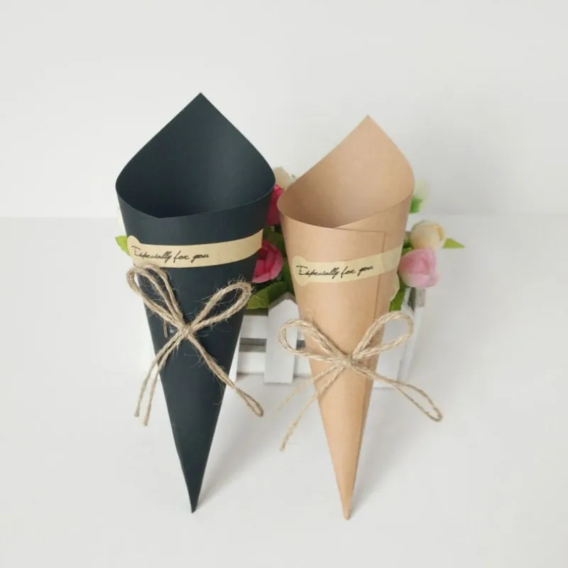 

50pcs 15*15cm Kraft Flower Wrapping Paper Flower Holder Bags Wedding Decoration Rustic Wedding Centerpieces Party Supplies