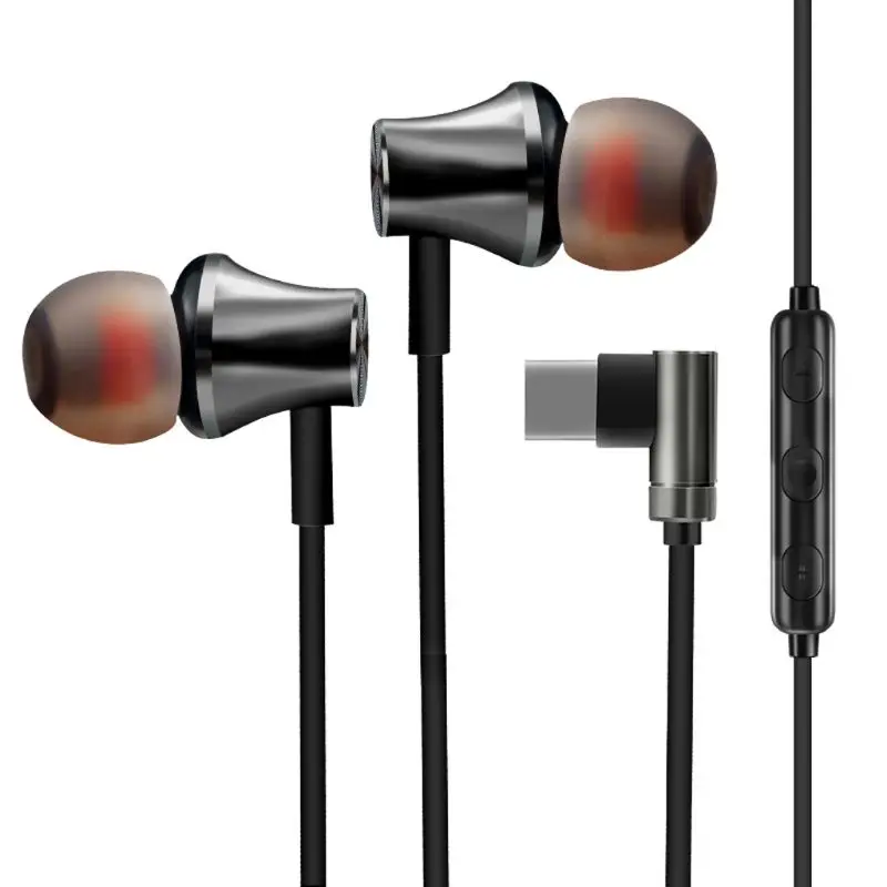 

90 Degree Game Earphone Deep Bass Metal In-ear Earbuds Mic Volume Control For Xiaomi MI 6 6X 8 Mix 2 2S Note 3 Huawei Mate 10