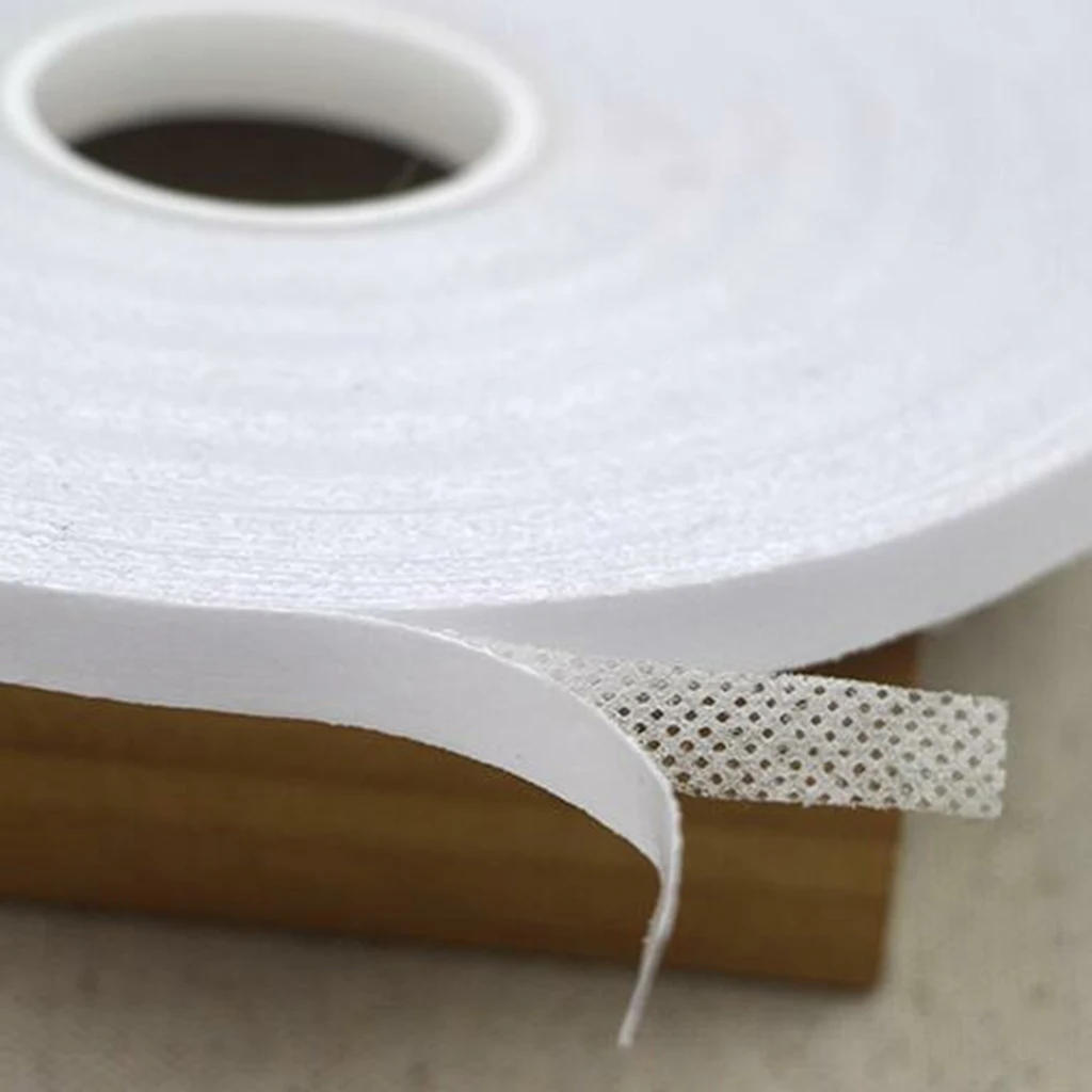 2Pcs Double Sided Adhesive Tape White For DIY Fabric Sewing Cloth Clothing Patchwork Temporary Fixing 21.8 Yards, 6mm 