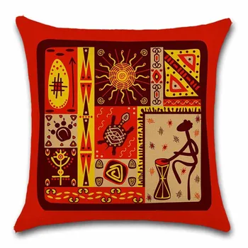 

African Pattern Abstract Painting Cushion Cover Decoration house Home sofa chair seat decor Exotic Restaurant pillowcase gift