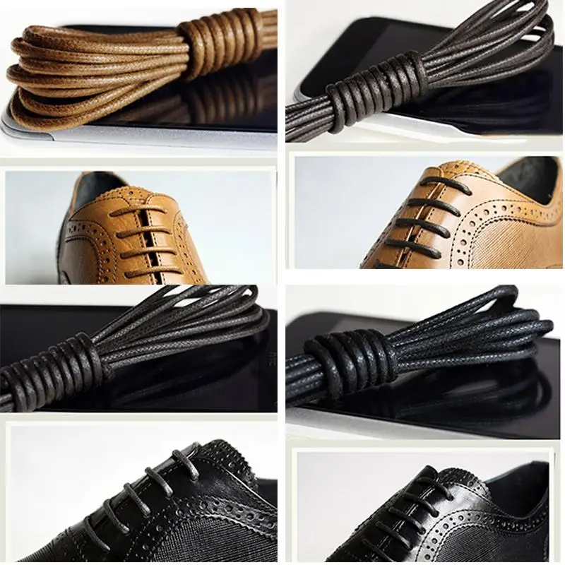 Нейлоновые круглые Вощеные Цветные шнурки эластичные кожаные шнурки для обуви ботинок шнурки для спортивной обуви шнур повседневная спортивная обувь Шнур 75 см