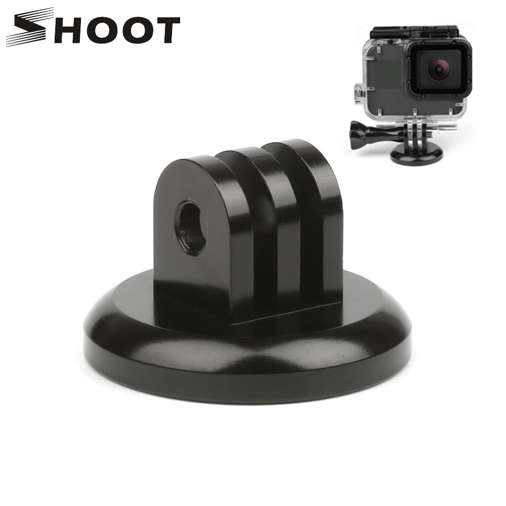 

SHOOT Aluminum Alloy Tripod Adapter Mount for GoPro Hero 6 5 7 Black 4 Session Xiaomi Yi 4K Sjcam Sj4000 Eken Go Pro Accessories