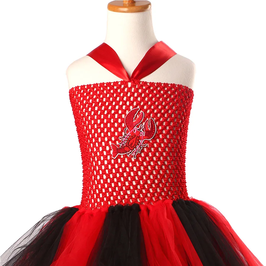 Girls Red Lobster Pattern Tutu Dress Toddlers Princess Summer Fluffy TUTU Clothes Kids Birthday (7)