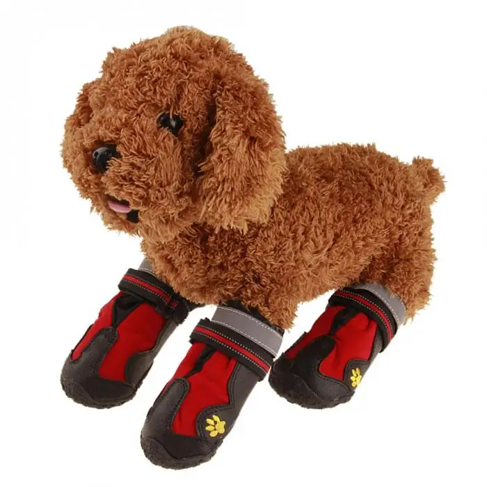 4 шт сапоги для собак обувь устойчивая милая собака водонепроницаемая походная обувь многофункциональная Нескользящая магазин UYT