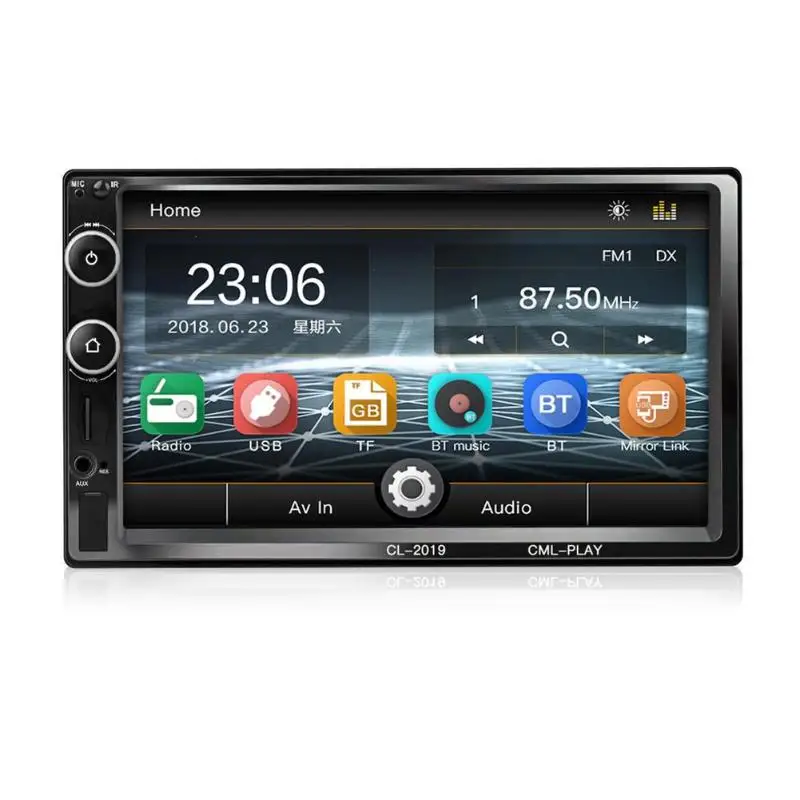 

2 Din Car Radio 7" HD Touch Screen MP5 Audio Stereo Bluetooth Video Multimedia Player Car Rear View Camera TF USB FM Head unit