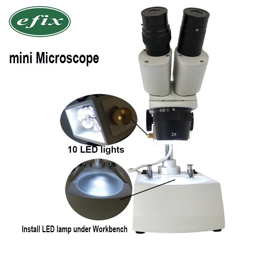 

efix 20X Binocular Stereo Microscope Vertical Zoom for Fix Repair iPhone BGA Logic Board Motherboard Tools Kits Set