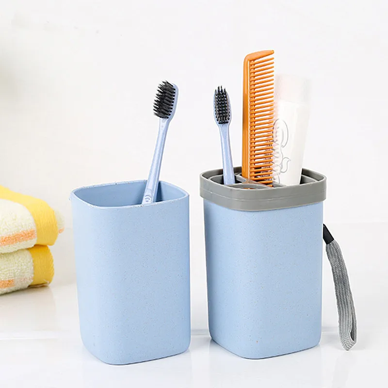 

Travel Plastic Toothbrush Toothpaste Storage Holder Box Shampoo Shower Gel Container Cup for Travel Organizer