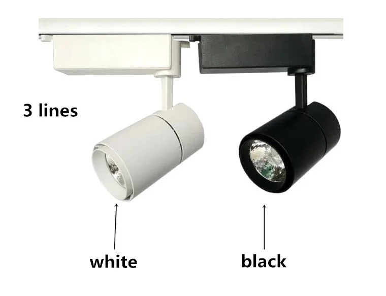 10 шт 3 линии 20 W/30 W COB светодиодный светодиод для трекового светильника rail лампы светодиодные прожекторы приспособление освещения для магазина точечные для магазинов освещение AC 240 V