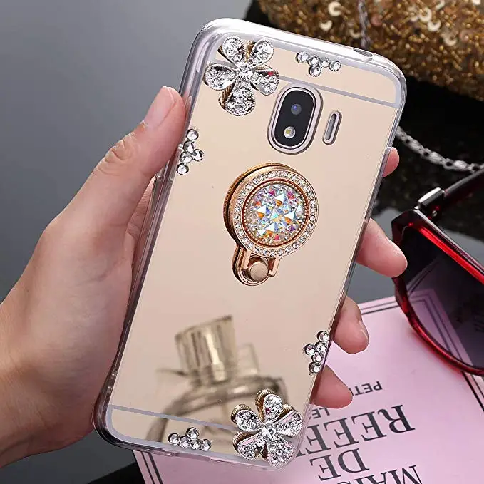 3D зеркальный чехол для samsung Galaxy J2 2018 J250 SM J250F мягкий Bling задняя крышка телефона Pro