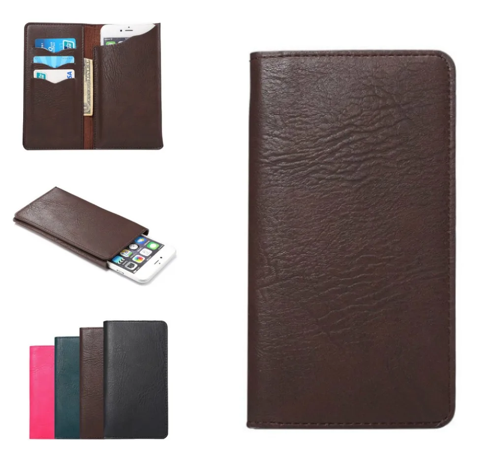 5.3 5.7 inch Universal Mobile Phone Case Leather Wallet