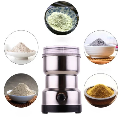 

Home Mini Stainless Steel Coffee Spice Nuts Grains Bean Grinding Electric Grinder Home Medicine Flour Powder Crusher