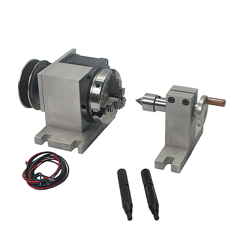 cnc rotary axis a axis 4th axis 65mm activity tailstock chuck live