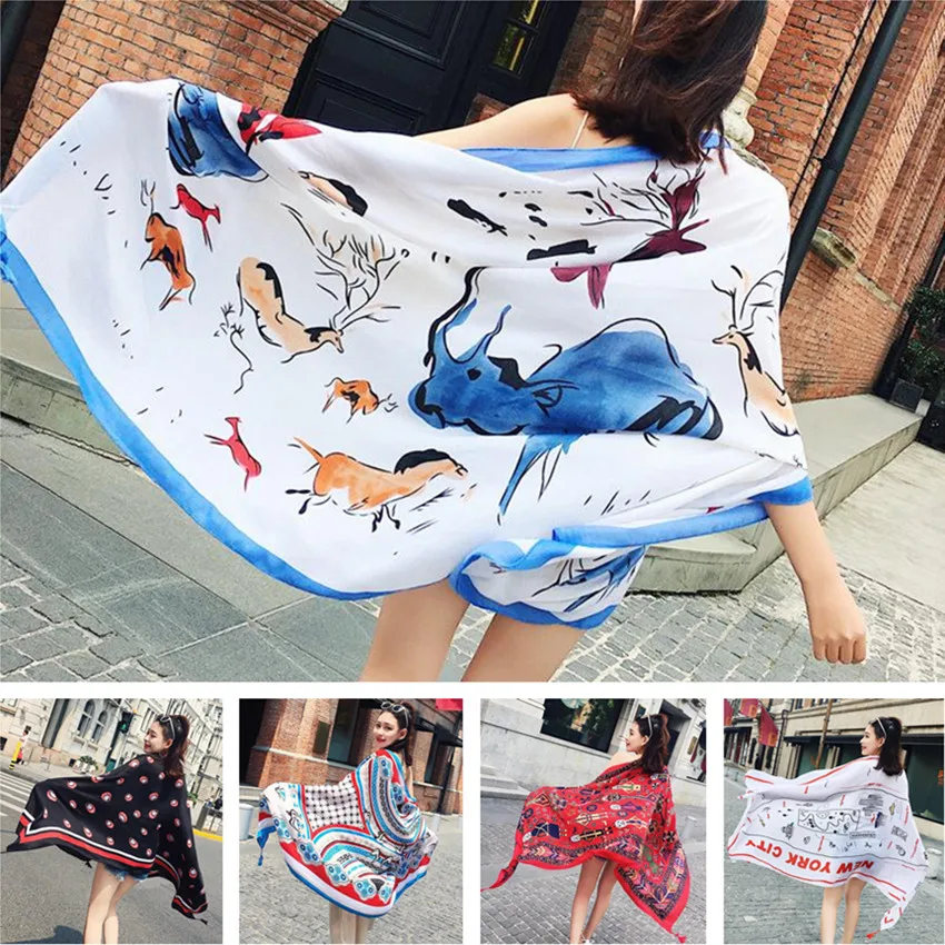 

2018 New 90x180cm Twill cotton Pareo Beach Cover-Ups Women Large Beach Dress Bikini Bathing Swimwear Cover Up Sarong Wrap Scarf