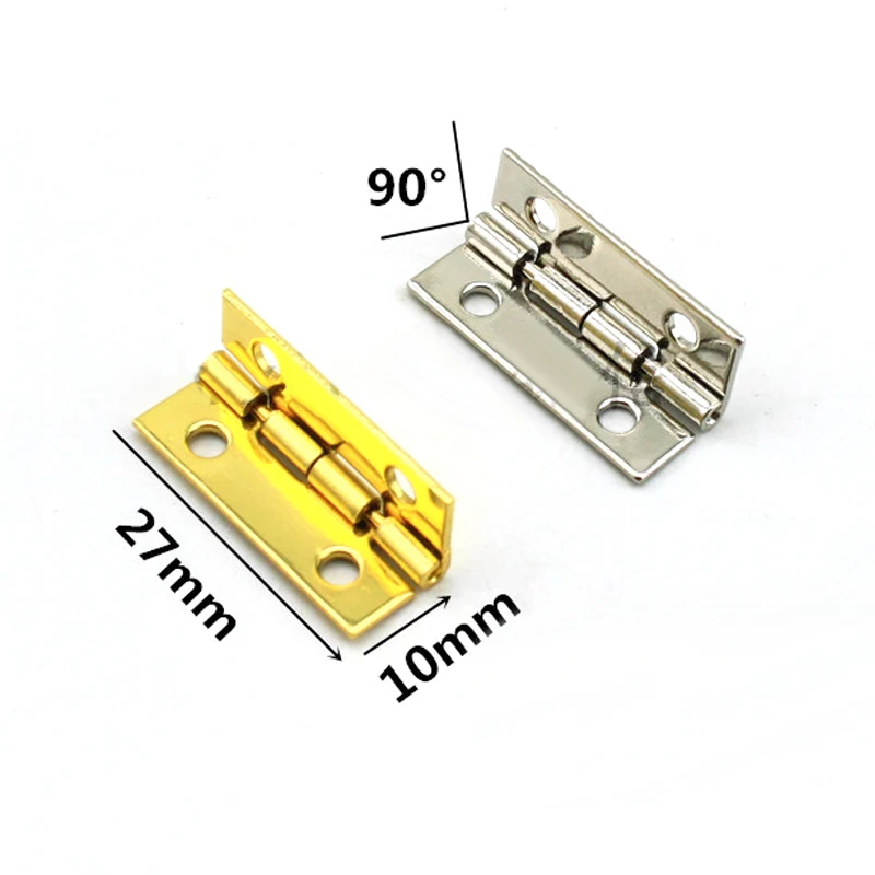 20Pcs 27x10mm Mini Right Angle Hinge Retro Jewelry Box Hinge Support
