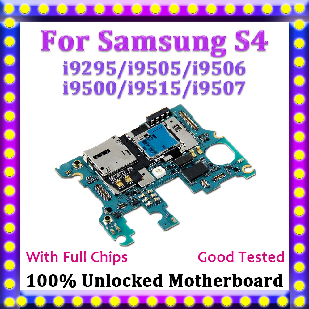 

100% Unlocked Mainboard Logic Board For Samsung Galaxy S4 Motherboard i9295 i9505 i9506 i9500 i9515 i9507 With Android System