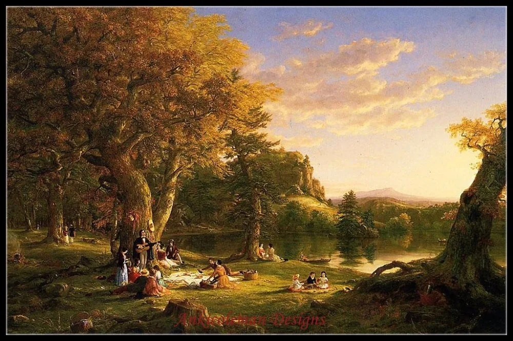 

Needlework for embroidery DIY French DMC High Quality - Counted Cross Stitch Kits 14 ct Oil painting - The Picnic