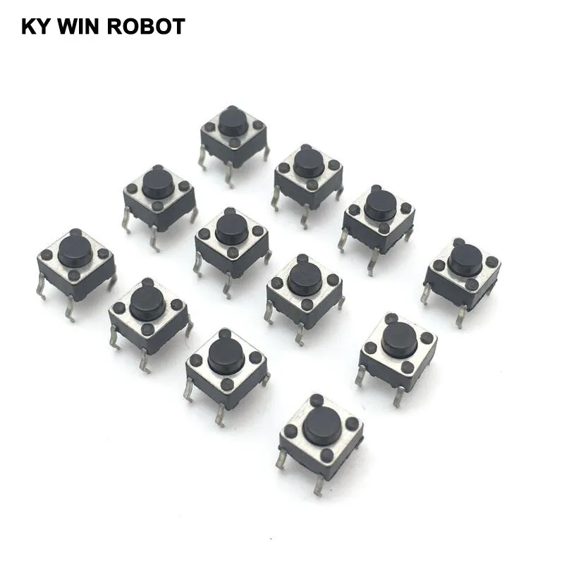 

100PCS/Lot 6*6*4.3mm Tact Switch Push Button DIP 4 Pin Tactile Push button LCD Screen Monitor 6X6X4.3MM Micro Switch New