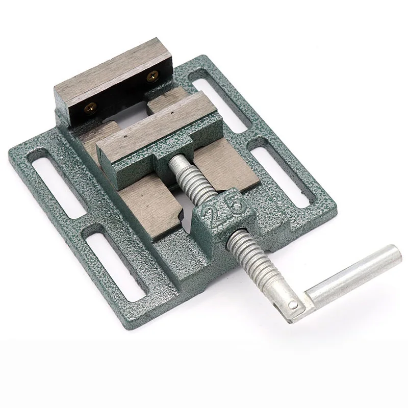 

HOT-2.5 inch Flat Tongs Vise Drilling Machine Stand Plat Nose Pliers Double Track Bench Drill Worktable Tools