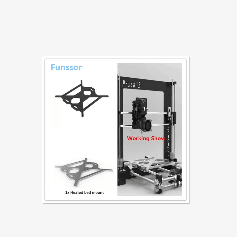 

Funssor Prusa I3 aluminum alloy Heated bed mount Quality bed support plate for DIY PRUSA I3 Printer 6MM thickness