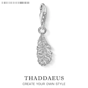 

Fashion Feather Pendant Charm Bohemian Style Leaf Gift For Women Men 925 Sterling Silver Accessories Free Shipping Fit Bracelet