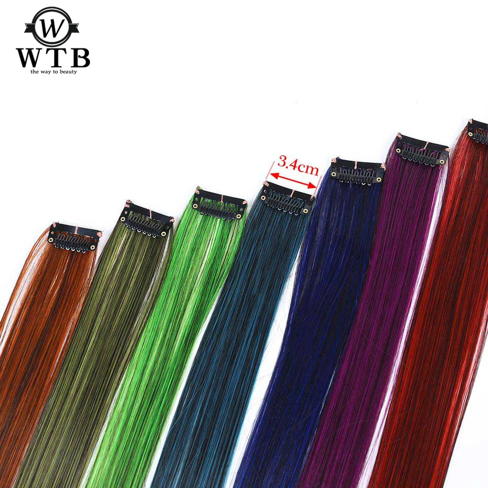 WTB Hair 1 Clip 1 Piece 22 inch Clip In One Piece Long Straight Hair Extensions Fake Hairpieces Heat Resistant Synthetic Fake WTB Hair 1 Clip 1 Piece 22 inch Clip In One Piece Long Straight Hair Extensions Fake Hairpieces Heat Resistant Synthetic Fake