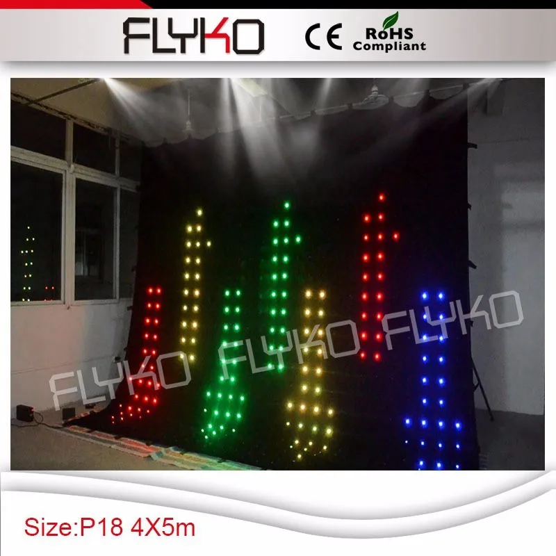 14ft * 17ft декоративные светодиодные индикаторы занавес P18cm светодиодный проектор расстояние занавес видео