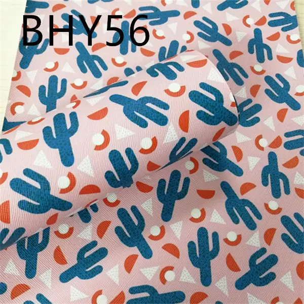 1 шт/7,6*12 дюймов мультфильм печати кожа viny ткань BHY56