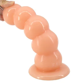 FAAK Butt Plug Suction Black Dildo Beads Anal Plug Sex Toys For Sex Shop Flexible Dick Women Men Fake Penis Anus Massage Balls 5