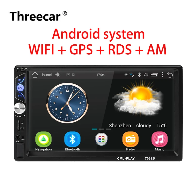 

2 Din Car Radio Android Universal GPS Navigation Bluetooth Touchscreen Wifi Car Audio Stereo FM USB Car Multimedia MP5