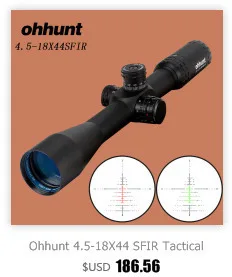 Ohhunt MC-Z 4.5-18x44 FFP Тактический оптики взгляд впервые в фокальной плоскости прицел Красный Зеленый Миль Dot Стекло Гравированный Сетка прицел