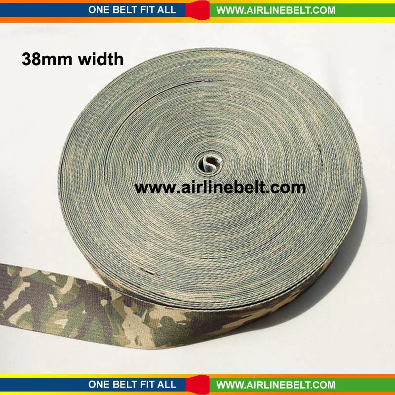 38mm width Camouflage seat belt webbing roll with printed Camo car safety seat belt webbingin