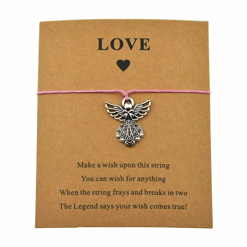 Новые винтажные браслеты Guardian Angel Charm регулируемые для влюбленных женщин и мужчин