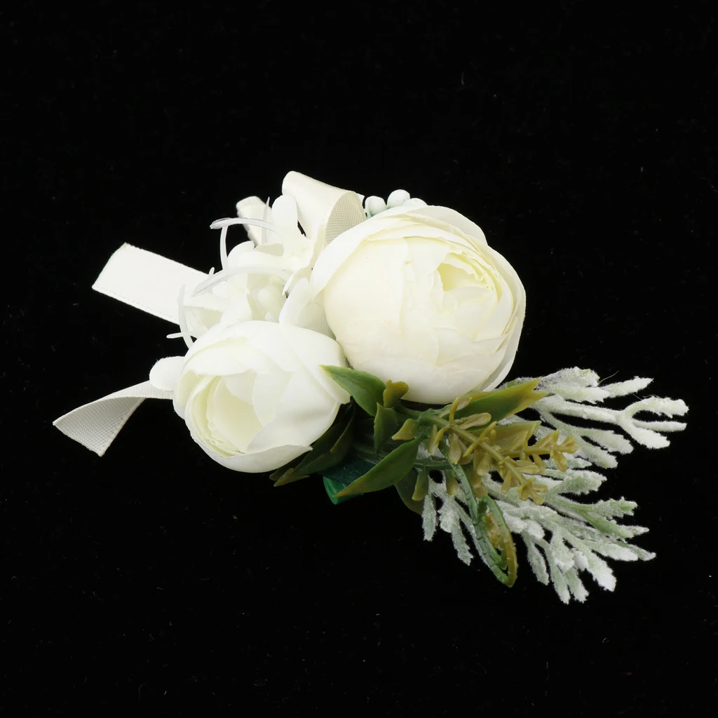 Bridal Bridesmaids Groom Boutonniere Man Buttonholes Wedding Flowers Party Decoration