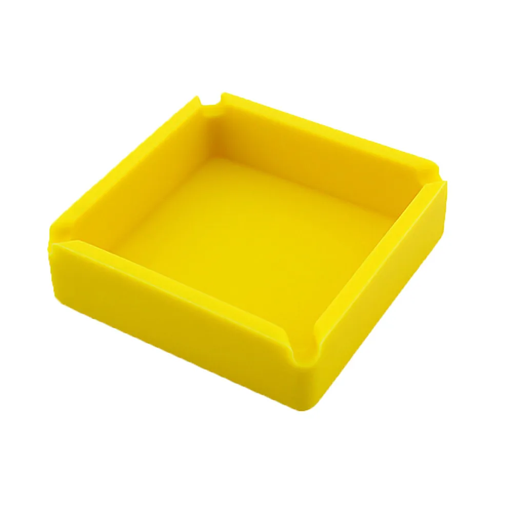 Бытовой силиконовый пепельница Экологически чистая силиконовая резиновая высокотемпературная термостойкая дизайнерская пепельница - Цвет: Цвет: желтый