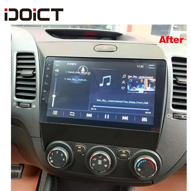 Discount IDOICT  Android 8.1 Car DVD Player GPS Navigation Multimedia For KIA Cerato Forte K3 2009-2012 car stereo bluetooth 5
