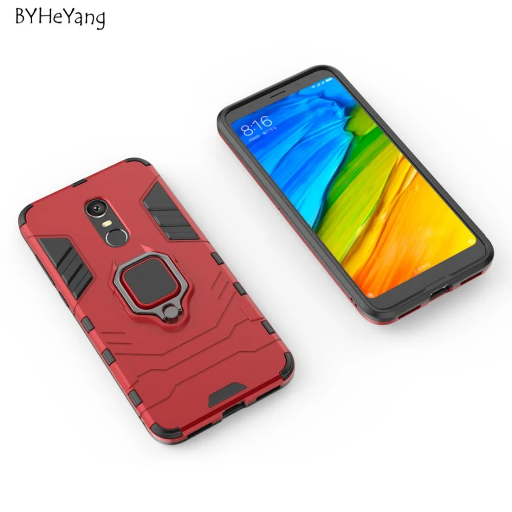 For Xiaomi Redmi 5 Plus Case Redmi 5 Plus Cover Car Holder Magnetic Suction Ring Bracket Armor Cover for Xiaomi Redmi 5 Plus