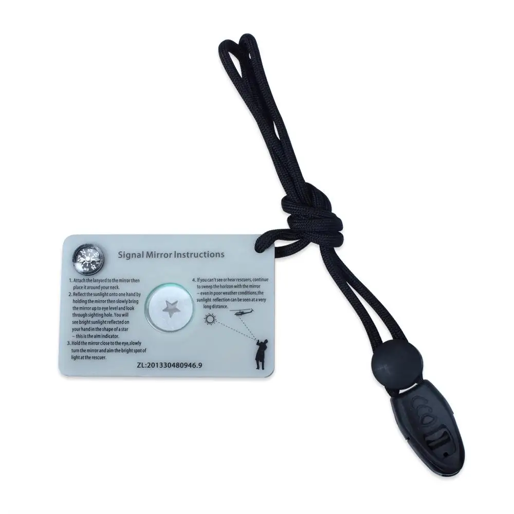

1X Signal Mirror Rescue Tool Multifunctional Ultimate Survival Outdoor Emergency Compass Convenience Survival ES1384