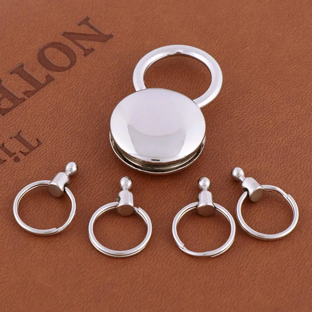 4 loops waist hanging keychain detachable key chain key holder pants