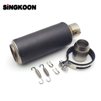 

51/61mm Universal Motorcycle Exhaust Escape Muffler Pipe Carbon Fiber FOR Benelli bn600 royal enfield accessories yamaha r1 2015